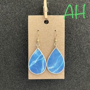 Homemade wood earrings